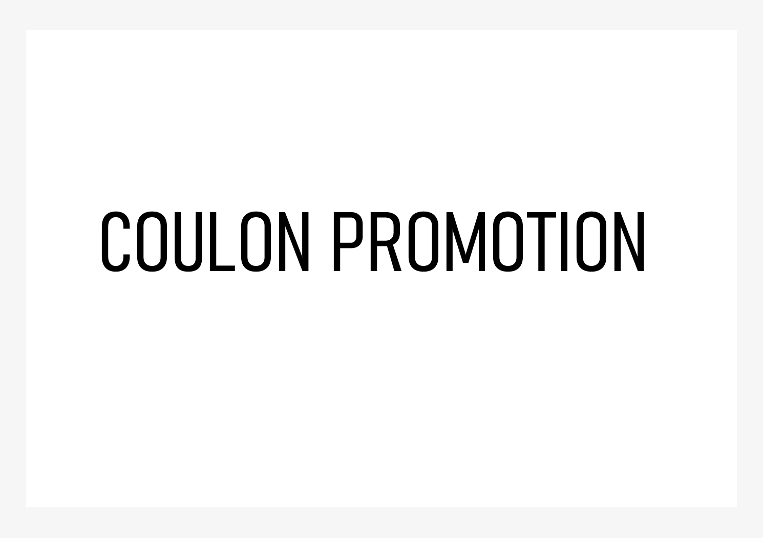 Coulon Promotion